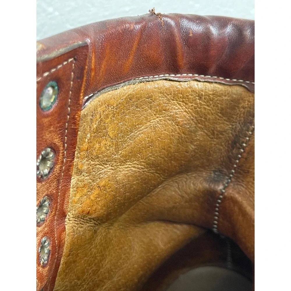 Vintage Thom McAn Insulated Brown Leather Work Ankle Boots Men's Size 7.5 D